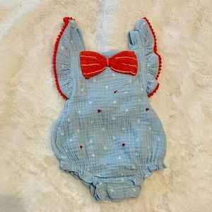 Red, White & Blue Ruffle Romper